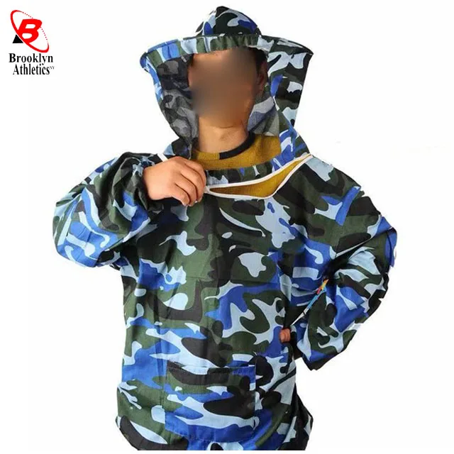 Hot Sale 100% Cotton Customized Bee Keeping Jackets with Veil Zipper Protective Coverall with Safety Features Ventilated Suit