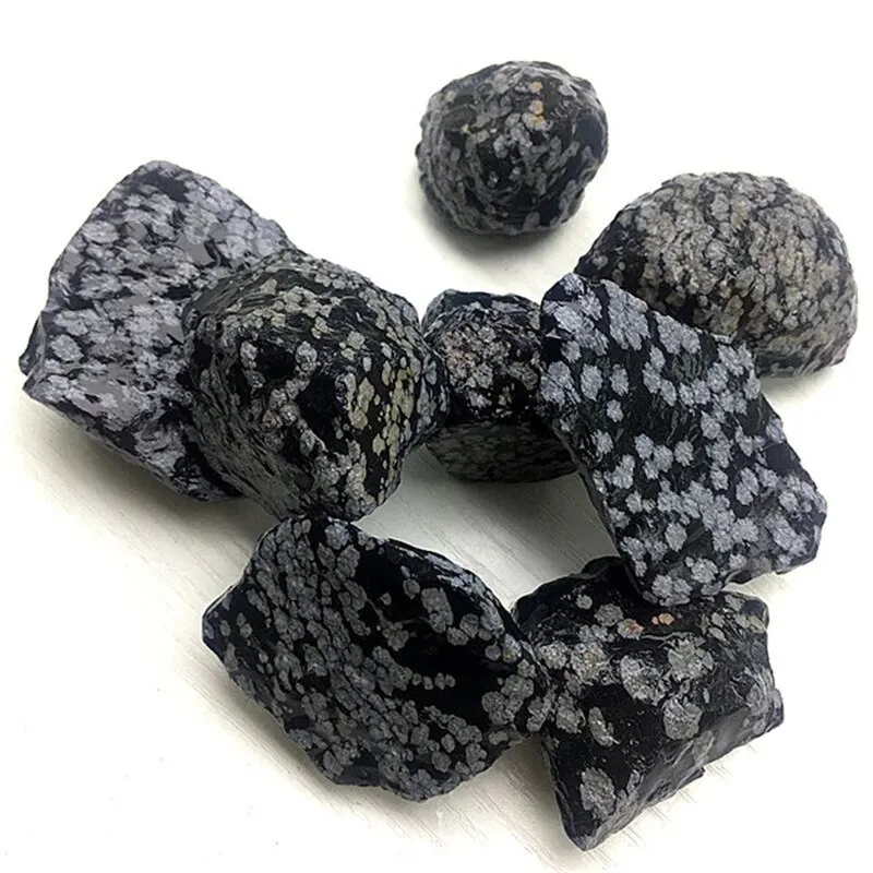 Wholesale Crystal Natural Snowflake Obsidian Rough Stone hand polished hand made sun shine for sale