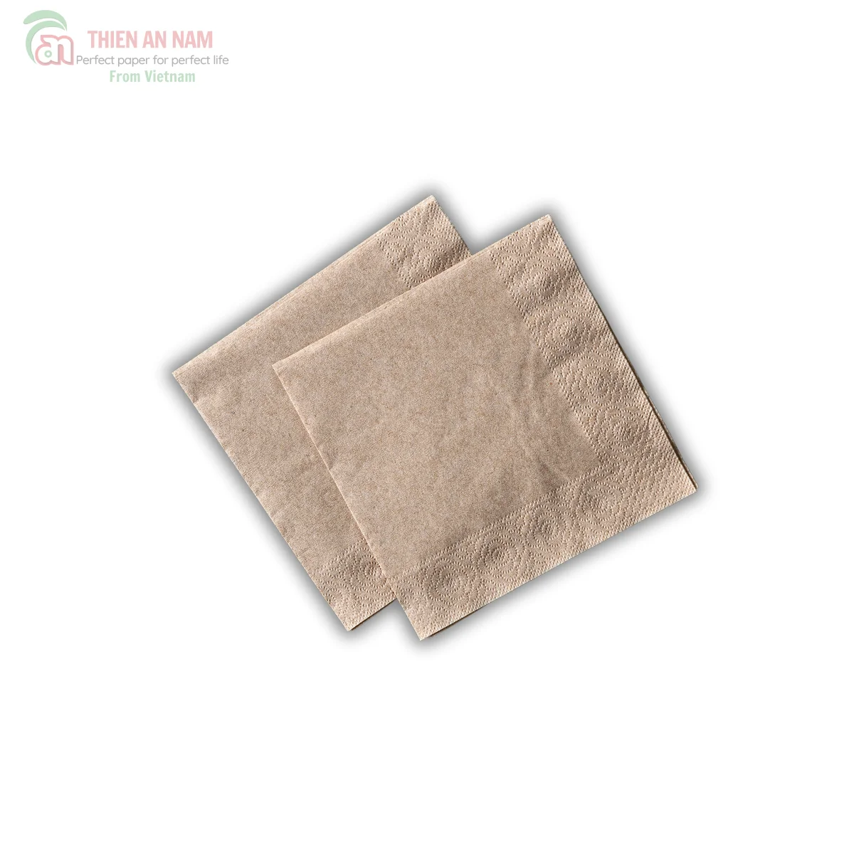 Customized Soft Durable Elegant Recycled Multi-Sized Brown Napkin
