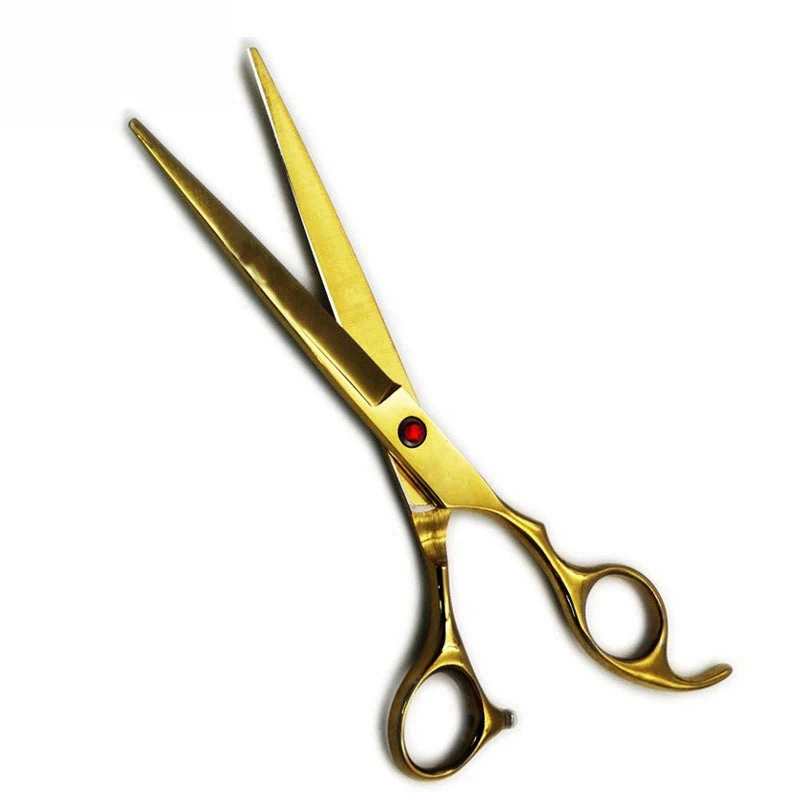 Stainless Steel Sharp Blade Professional Hair Cutting Golden Color Scissors Hair Beauty Barber Hair Salon Scissors