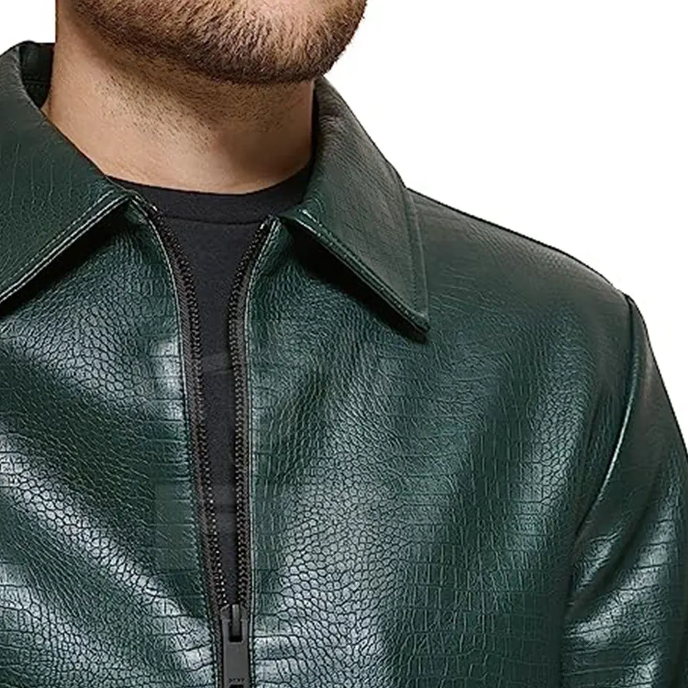 3: Wholesale Fashion Men Leather Jacket Fashion Men PU Leather Jacket High Quality Leather Jacket
