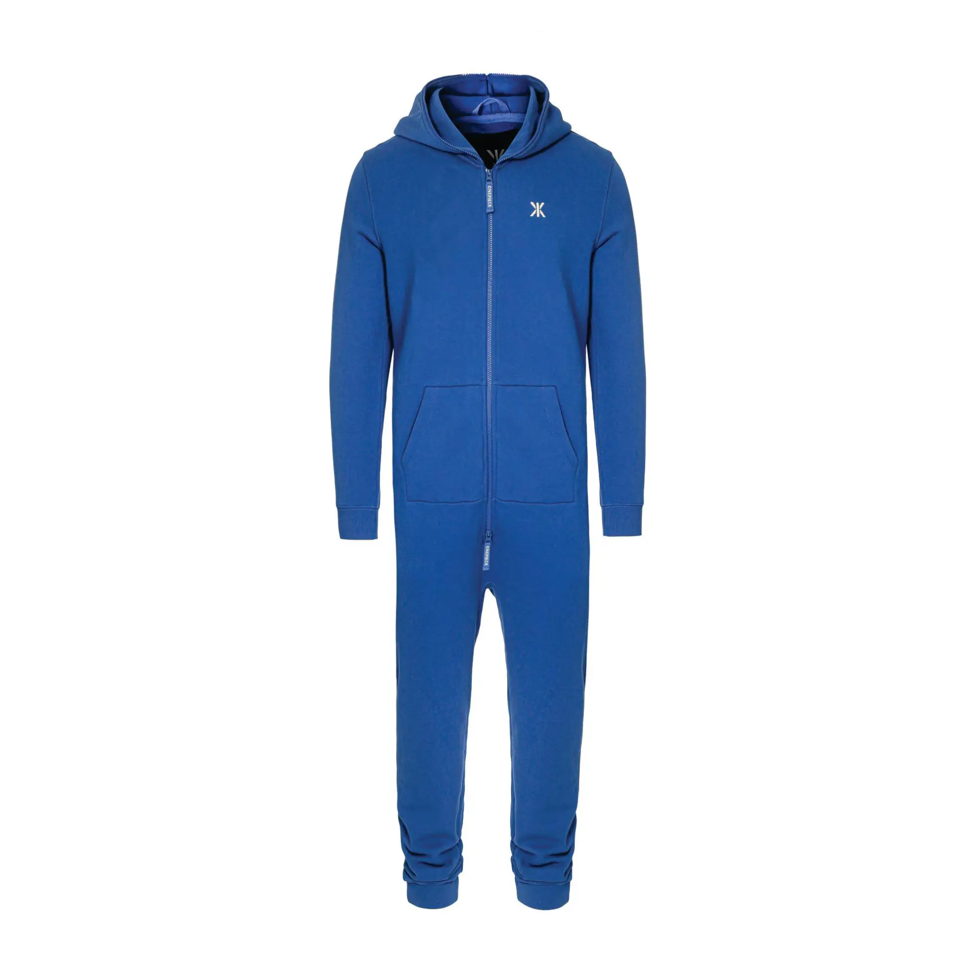 80% Cotton 20% Polyester Brushed Back Cotton On The Inside Two Way YKK Quality Zipper Royal Blue Unisex Original Onesie