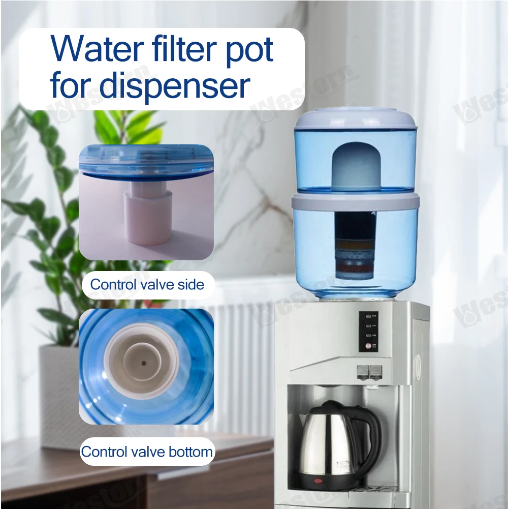 High quality 7 stages gravity water filter alkaline mineral water pots for water dispenser remove chlorine bacteria chemicals