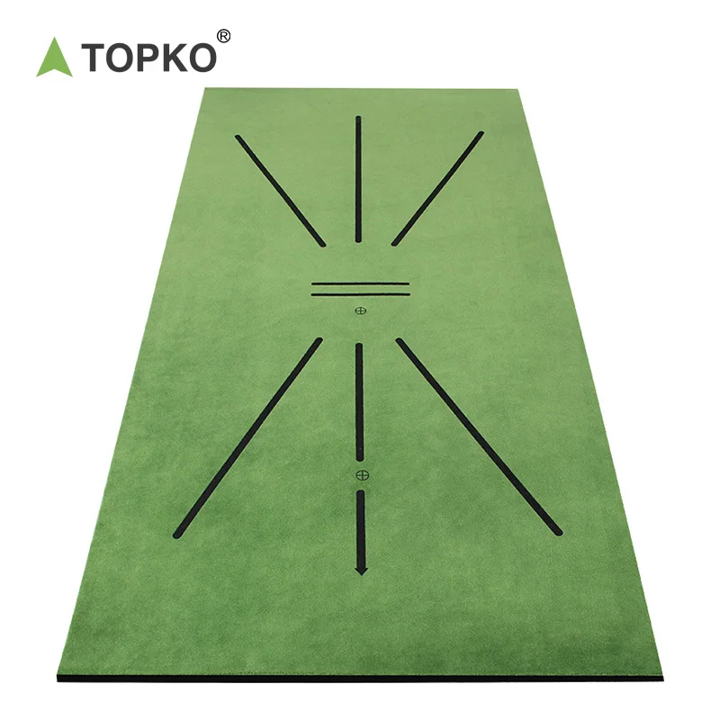 Topko Practice Mini Swing Golf Mat Teens Turf Golf Hitting Mat Perfect Practice Green Outdoor Golf Putting Mat