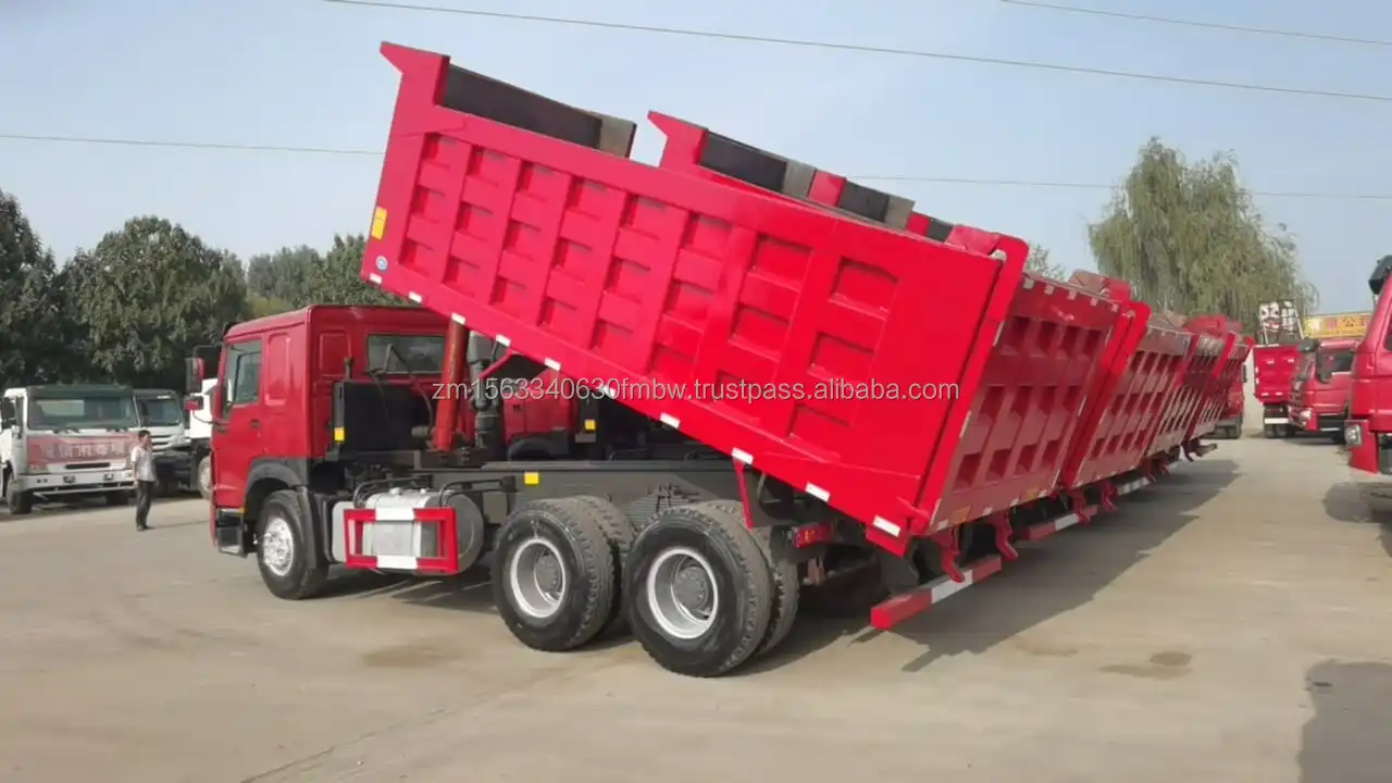 Used SINOTRUK dump truck HOWO 6X4 tipper best selling in Zambia Power Engine 10 Wheel Customizable Cheap price  for sale