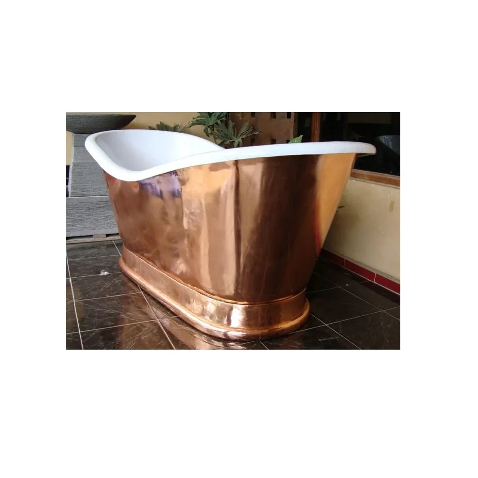 Top selling best look handmade freestanding bath tub made of copper bathtub freestanding royal bathroom wholesaler from India