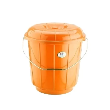 2 L portable high capacity plastic water bucket with lid and steel handle export from India with cheap price