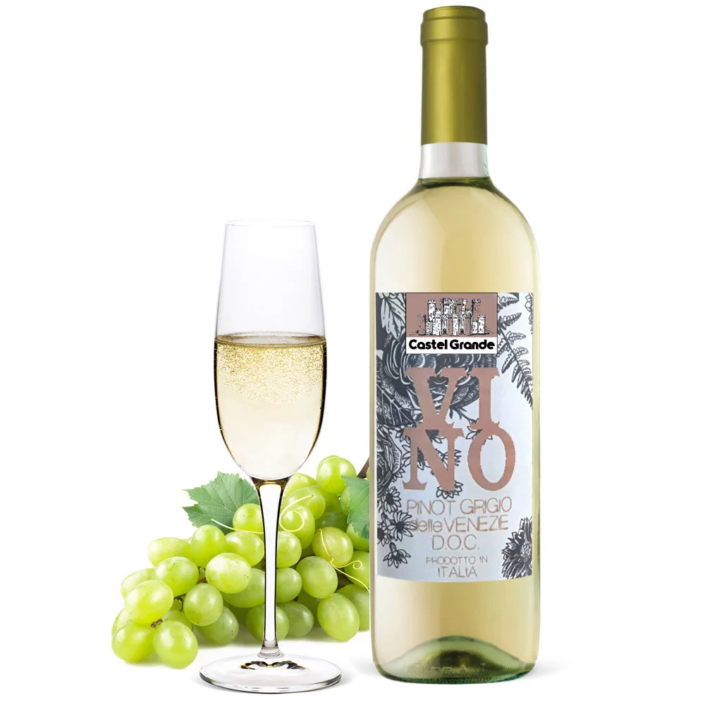Итальянское Белое Вино Pinot Grigio delle Venice DOC 750 мл, качественная продукция для настольного вина, стеклянная бутылка