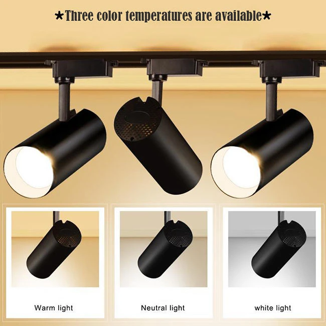 Customized Wholesale Led Commercial Track spotlight High Quality Black Led Track Spot Light 10w 20W 30W for Clothing Store lamp