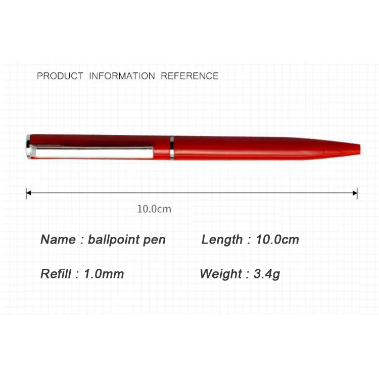 NP-065   Factory Wholesale Customized Office Advertising 10 cm Twist Ballpoint Pen High Quality Plastic Business Promotion Pen