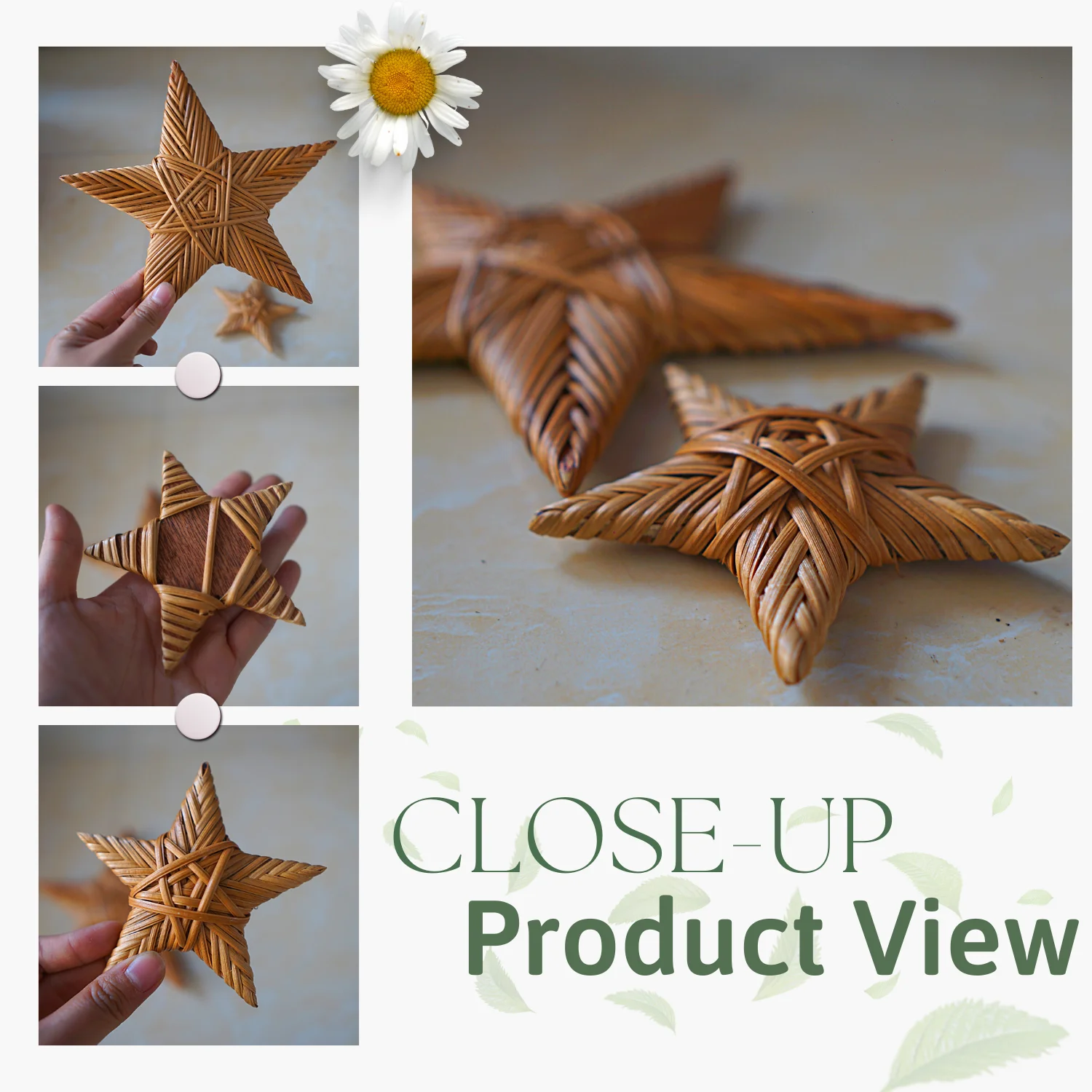 2023 Cheap Wholesale Rattan Star for Christmas Seasonal Decor Accent, Christmas Tree Star, Wicker Nursery Star Decor