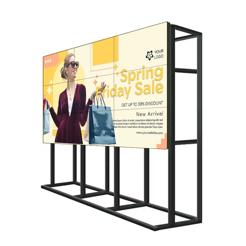 Teasung 2x2 2x3 3x3 4x4 Seamless Lcd Video Wall Ultra Narrow Bezel 46 55 65 Inch Advertising