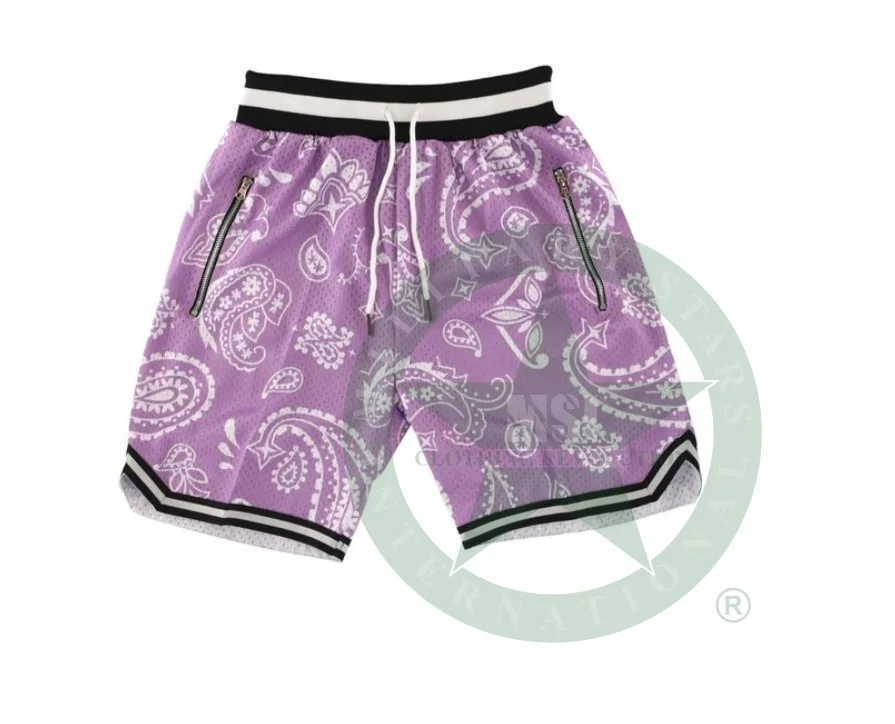 Hot Sale 2022 Custom Logo -team Vintage Just Don Basketball Shorts New Trends Mesh Print Flower Men Magic Polyester Short