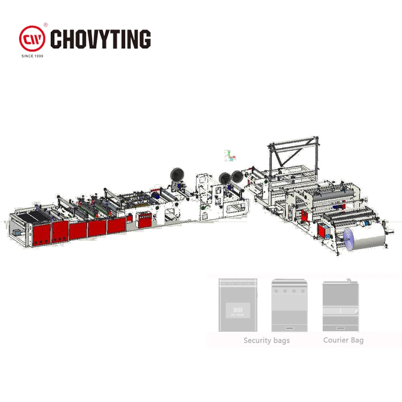 Eco Friendly Biodegradable Duty Free Courier Bag Making Machine with Outer Pocket