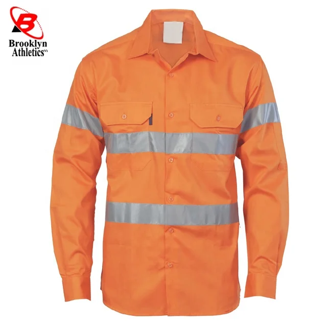 Hi Vis Reflective Safety Vest Safety Workwear Shirt Men Quick Dry Shirt For Men