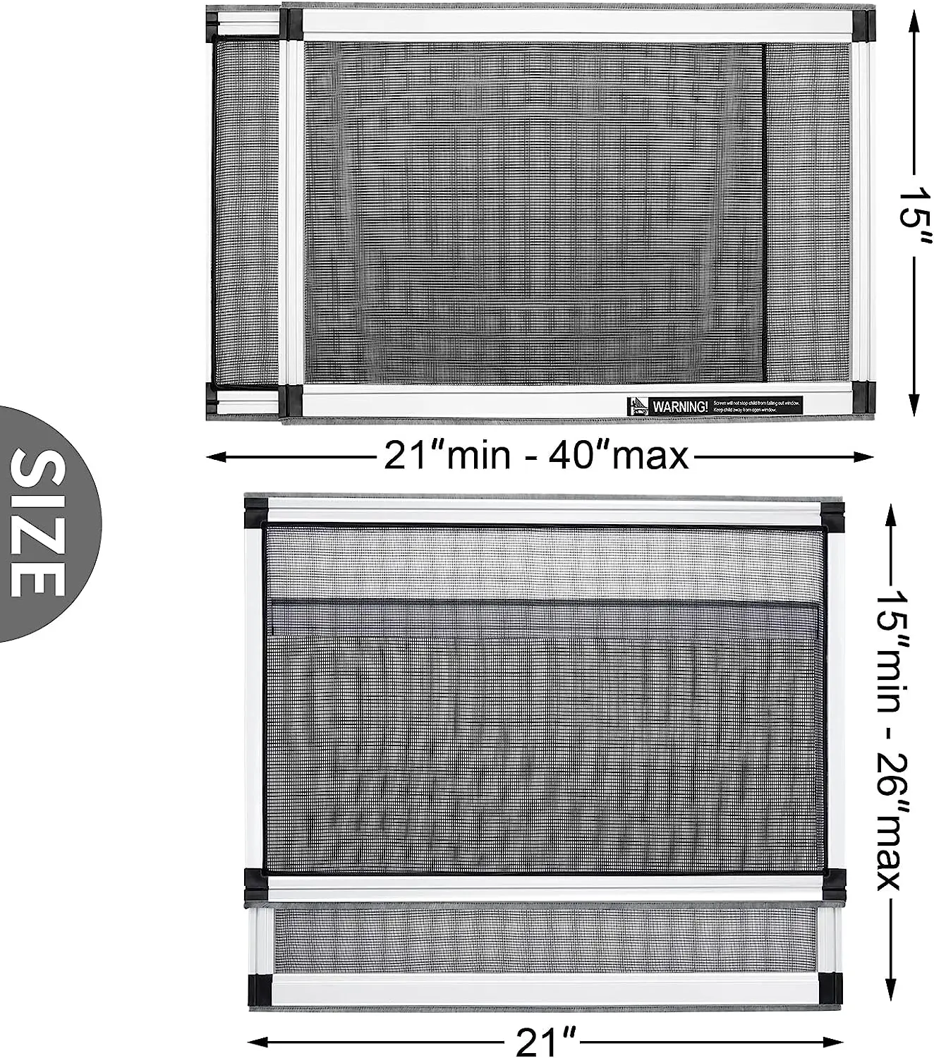 Aluminium Frames Retractable Fiberglass Mosquito Screen Mesh Insect Net Sliding Window Screen