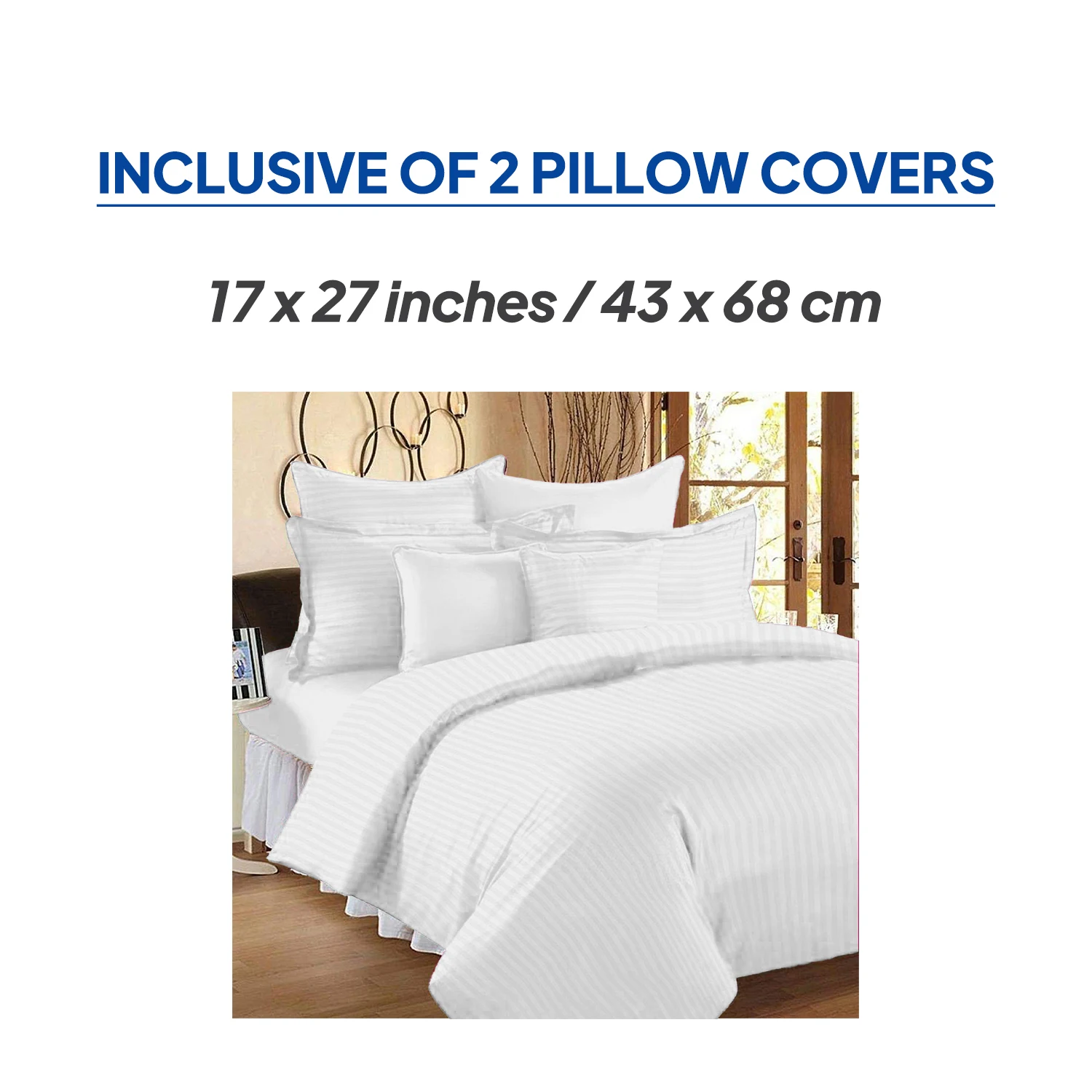 350 Tc Cotton Satin Stripe Bedsheets