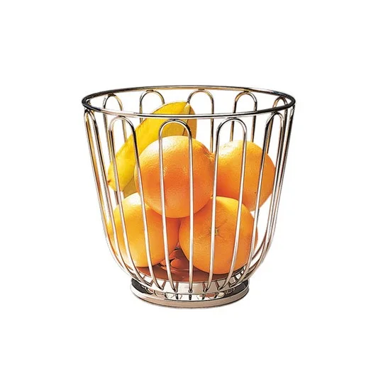 Metal Iron Wire Stand With Rattan Basket 3 Tier Customized Shape Food Storage Vegetable Fruit Basket At Affordable Price