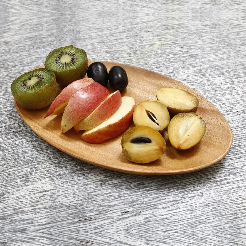 Wholesale Manufacturer Design Table Serving Acacia Wood Platter Supplier Oval Top Wooden