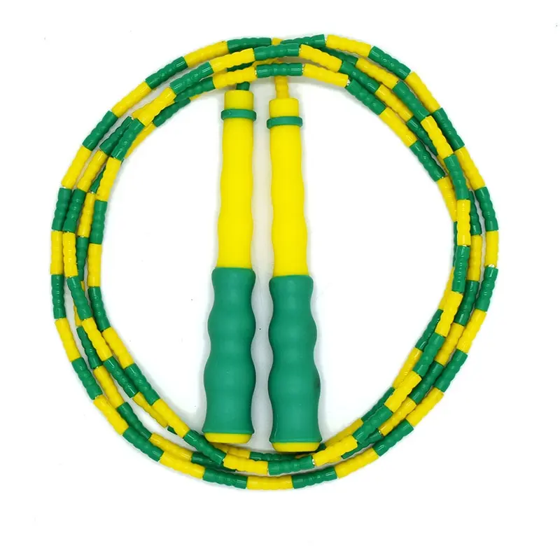 Soft Beaded Jump Rope Non-Slip Handle Adjustable Tangle-Free Segmented Fitness Skipping Rope Keeping Fit Training Playing
