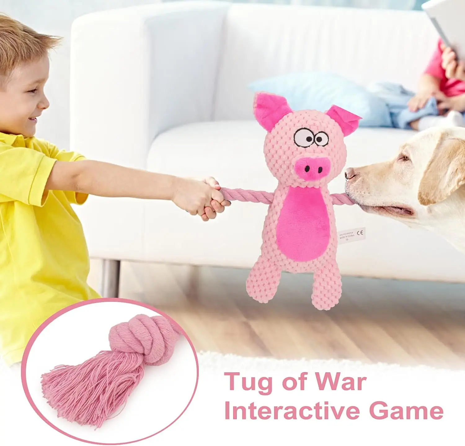 Teething Training Toys Pet Cotton Toy Interactive Colorful Washable Dog Chewing Toy For Teeth Cleaning OEM Made In Vietnam