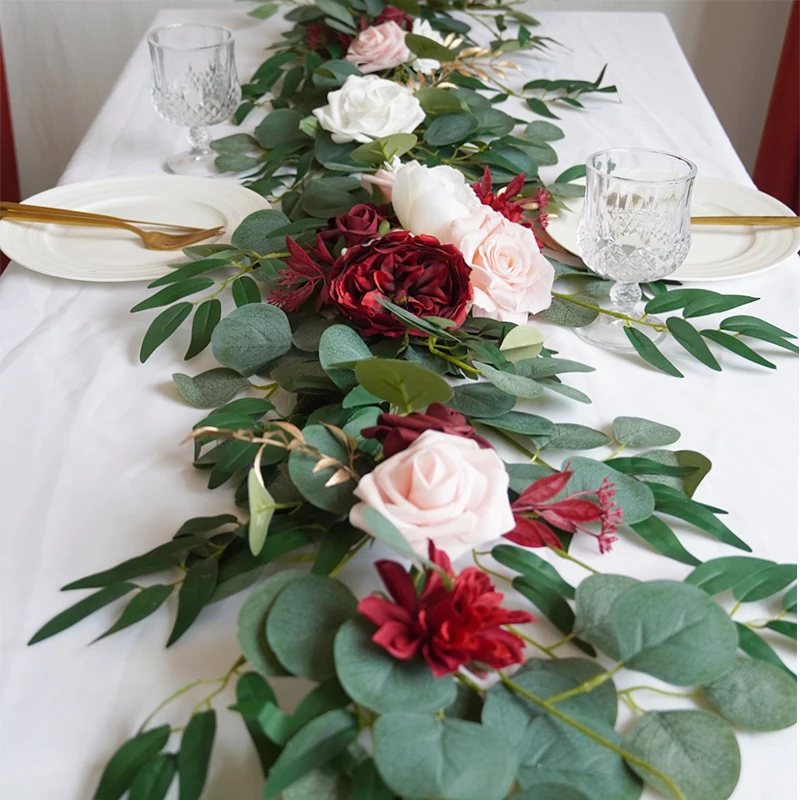 Artificial eucalyptus floral  table centerpiece artificial flower table wedding arch flower