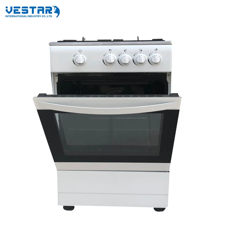 Heavy Duty Free Stand Rack Double Range 4 Burner Gas Cooker Stove Standing Oven