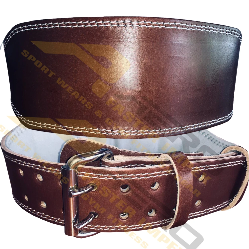 Natural Brown Leather Belts for Weight Lifting Fitness Equipment Belts