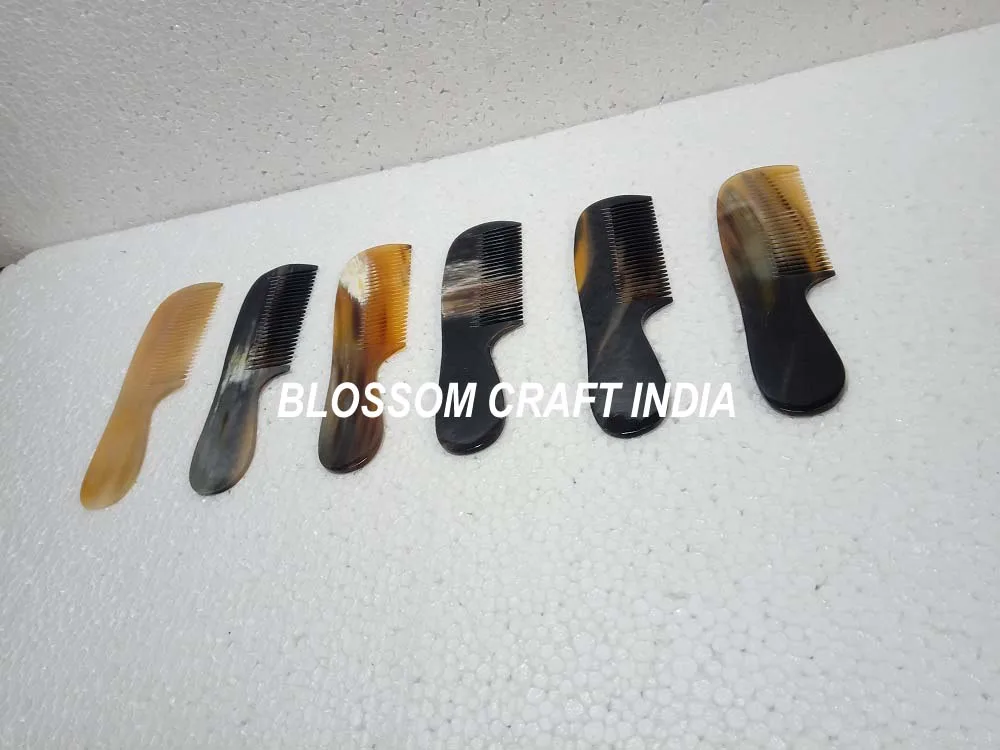 Best Quality Handmade Cow / Ox Horn Natural Comb for Hair & Beard Buffalo Hair comb from India