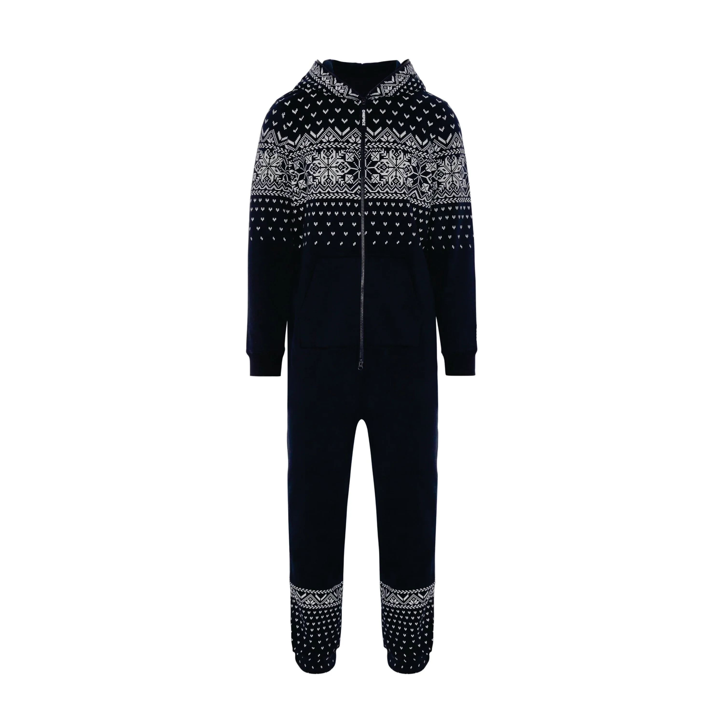 Print Detail and Embroidered Logo 50% Polyester  Cotton Side Pockets with Zipper Closure Unisex Mid night blue Alpine Jumpsuit