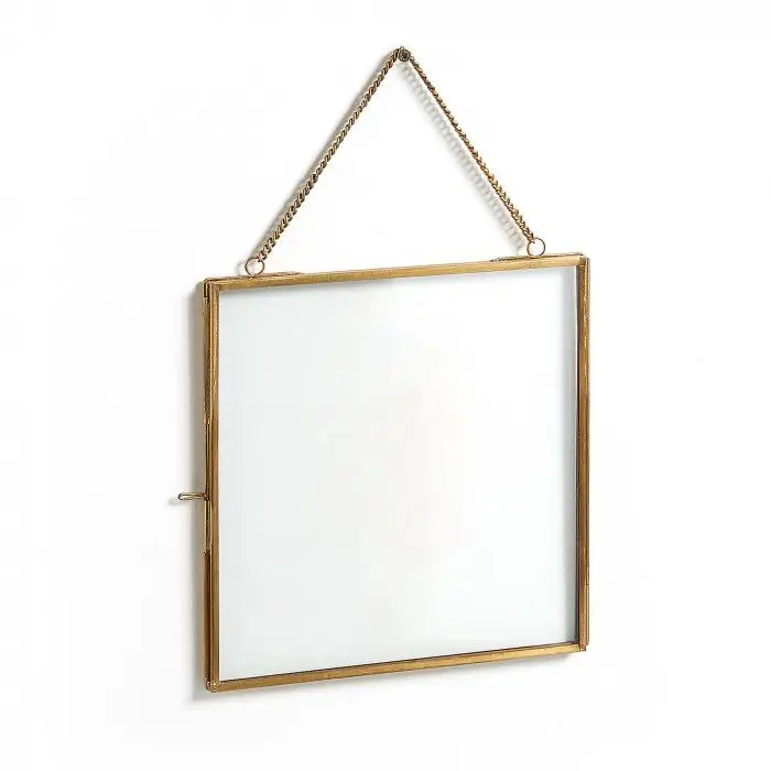 Picture Frame Gold Metal Floating Pressed Glass brass with Metal 4x6 High Quality Iron Photo Frame
