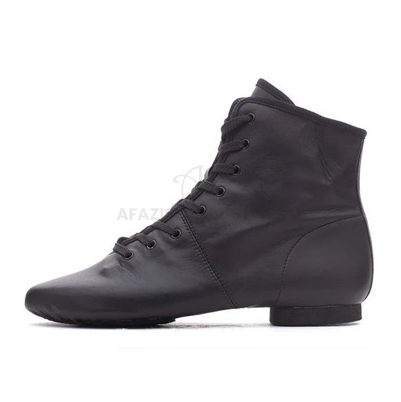 MSMAX Adult Dance Boots High Top Ballet Jazz Dancing Sneakers Black  Women and men laces shoes