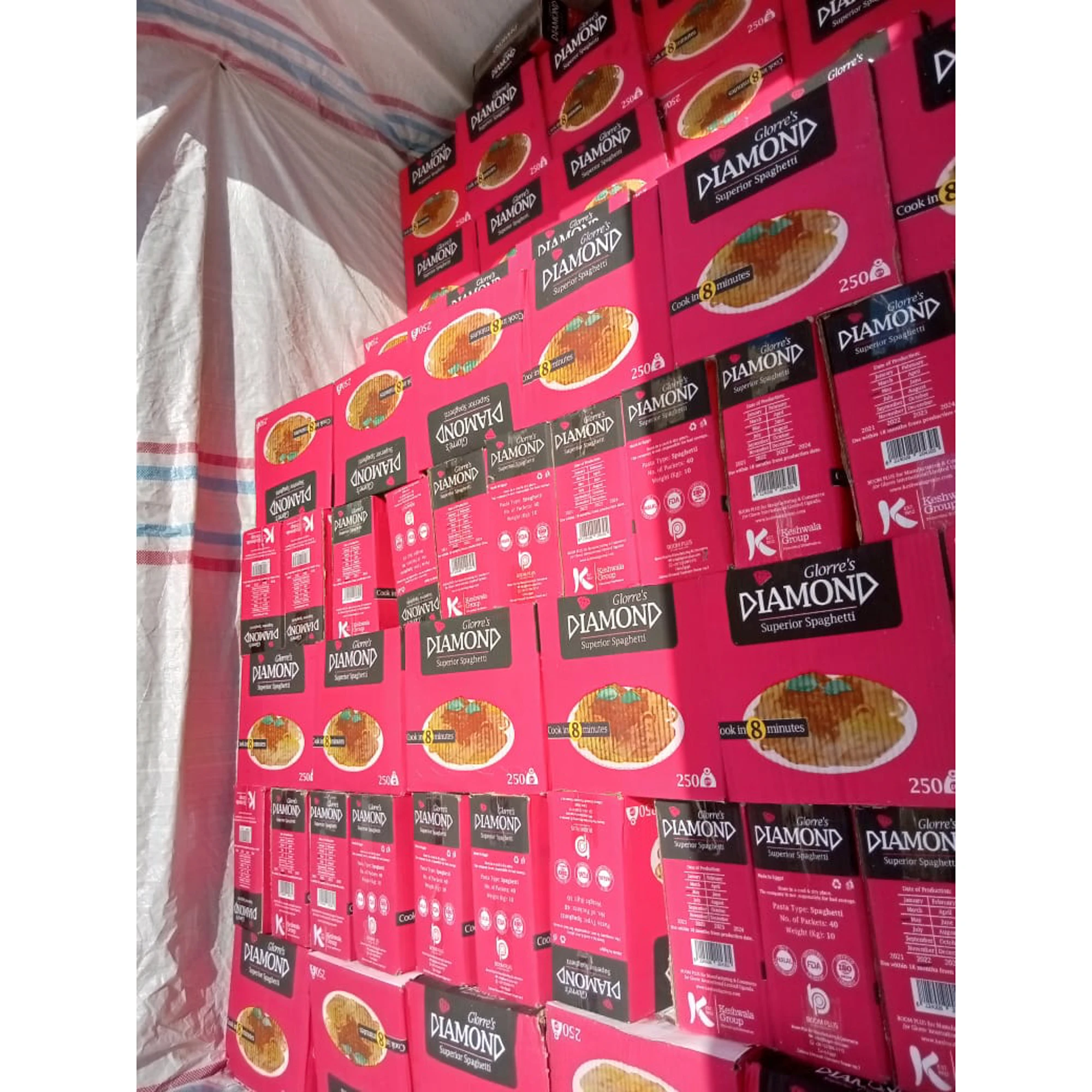 Private Label Spaghetti Pasta | Good Price | Diamond 250gm Brand Hard Wheat