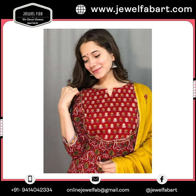 Indian women collection cotton kurti with plazo in lowest price market ethnic garment wholesale price ladies wear