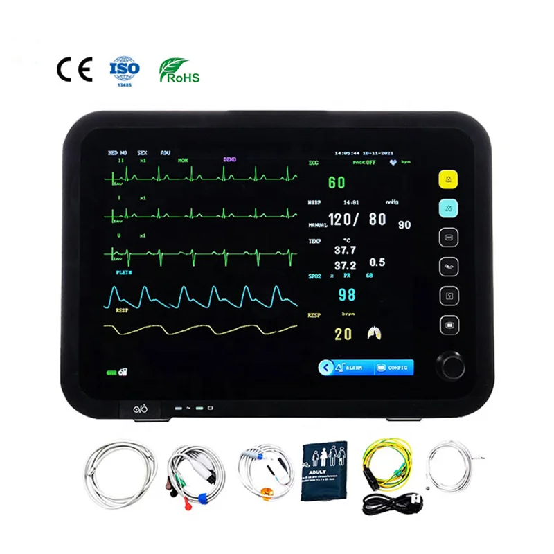 MN-PM003  Vital signs monitor with printer medical vital signal monitor capnography etco2 monitor