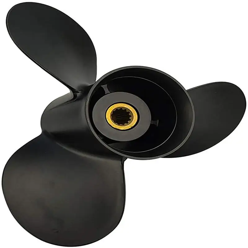 13 1/2 x 15 OEM Aluminum Outboard Propeller fit BRP,Johnson,EVINRUDE,OMC 55HP, E-TEC, 2009-newer Ref No.765182, 13 Spline Tooth,