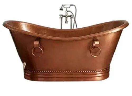 Best High Quality pure Copper Freestanding bathtub for luxury bathroom copper polished finishing wholesale bathtub