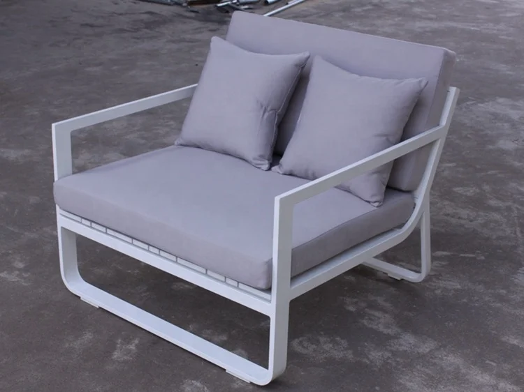 Plastic Wood Exterior Modular Sofa Patio Garden Sofa Outdoor Furniture Weather-resistant Modern Aluminum Steel Outdoor Sofa Set