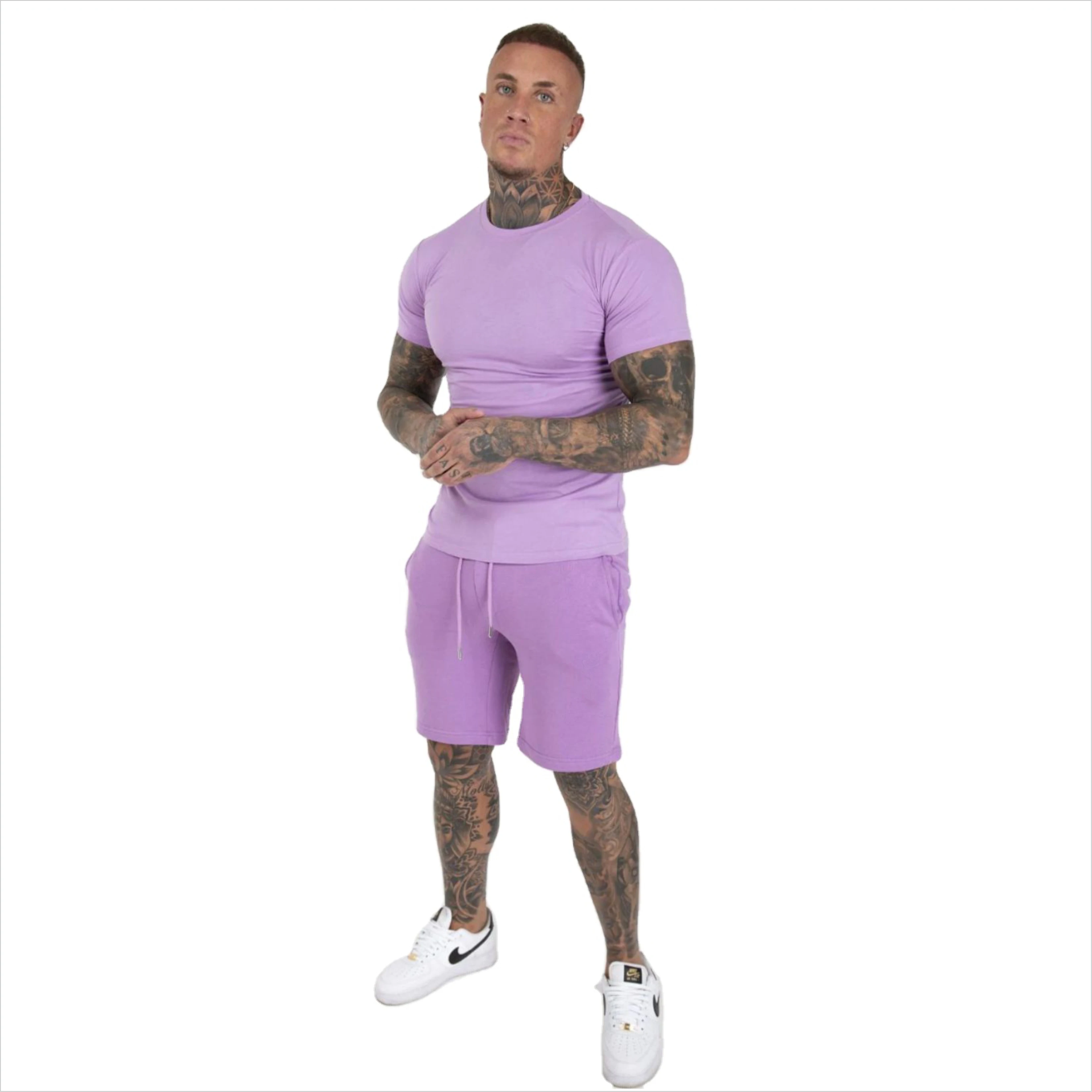 2022 summer men designer short sleeve T shirt 2 two piece short sets gallery dept two piece drawstring shorts set men