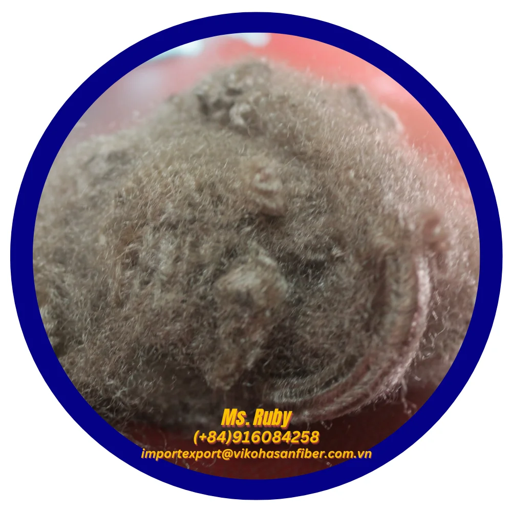 Premium Quality 15D HS Hollow Siliconized Brown PSF and eco-friendly recycled polyester and GRS synthetic fiber from Vietnam