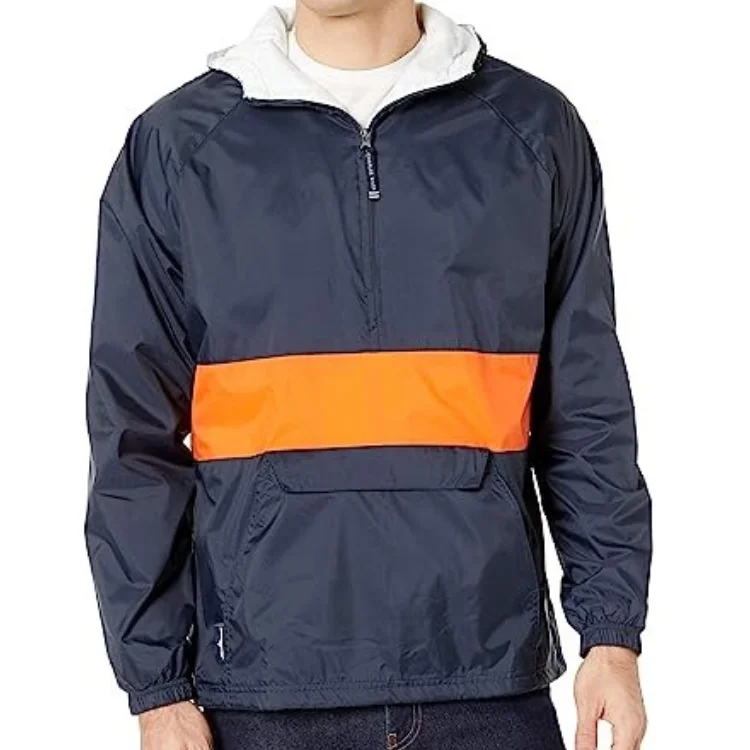 New Design Custom Pullover Waterproof Polyester Windbreaker Jacket Wholesale  Wind Breaker Jacket