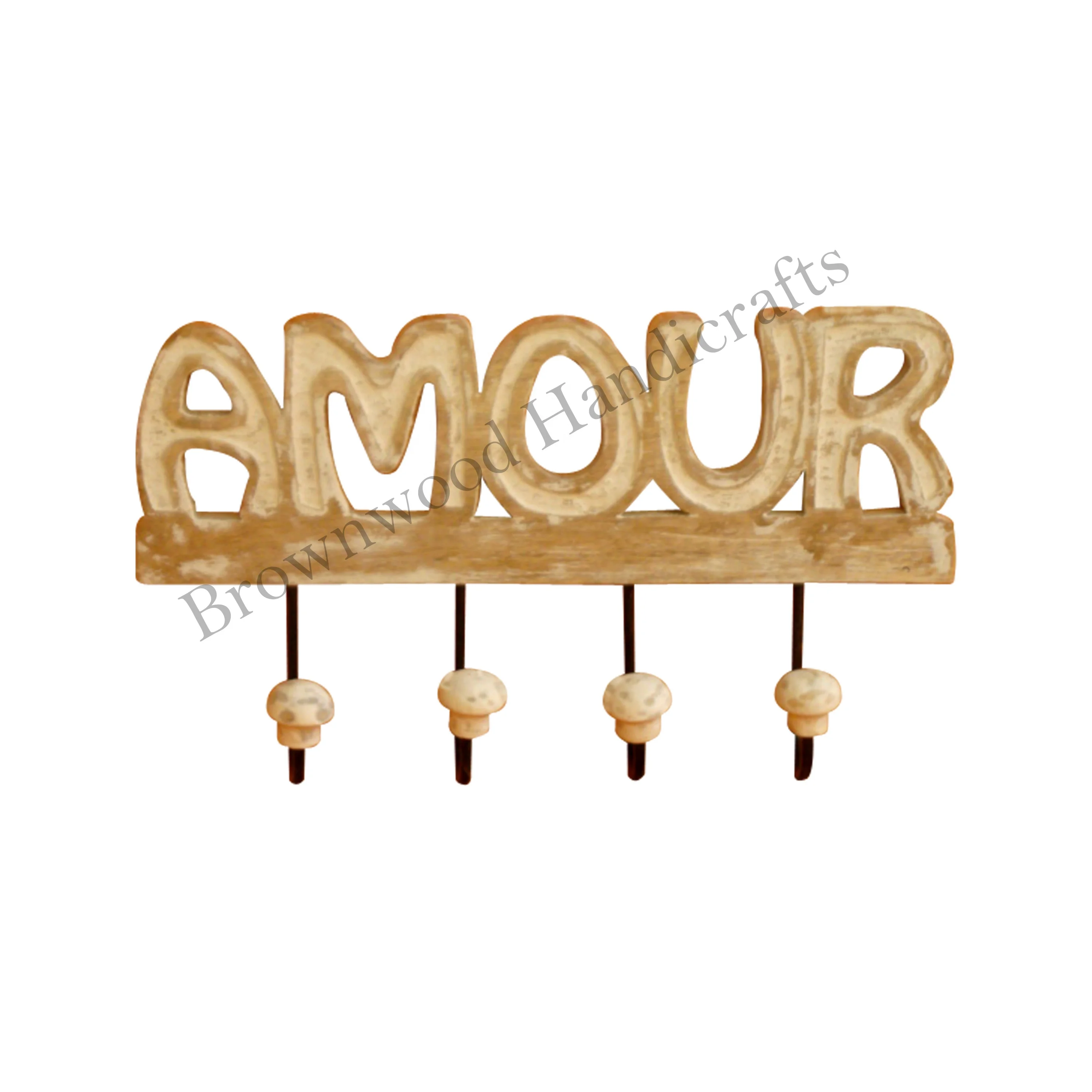 Attractive Designed Wooden Wall Mounted Cloth Hanging Wall Hook Handmade Wood Carved Wall Hook For Online Sellers at Low Price