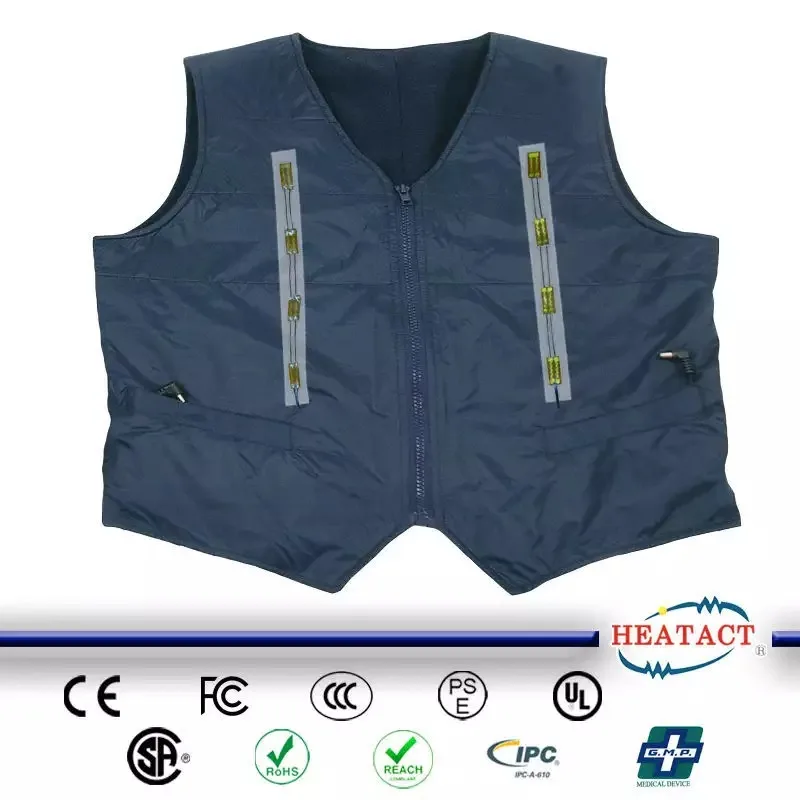 Lightweight Windproof Zipper Heated Vest For Winter