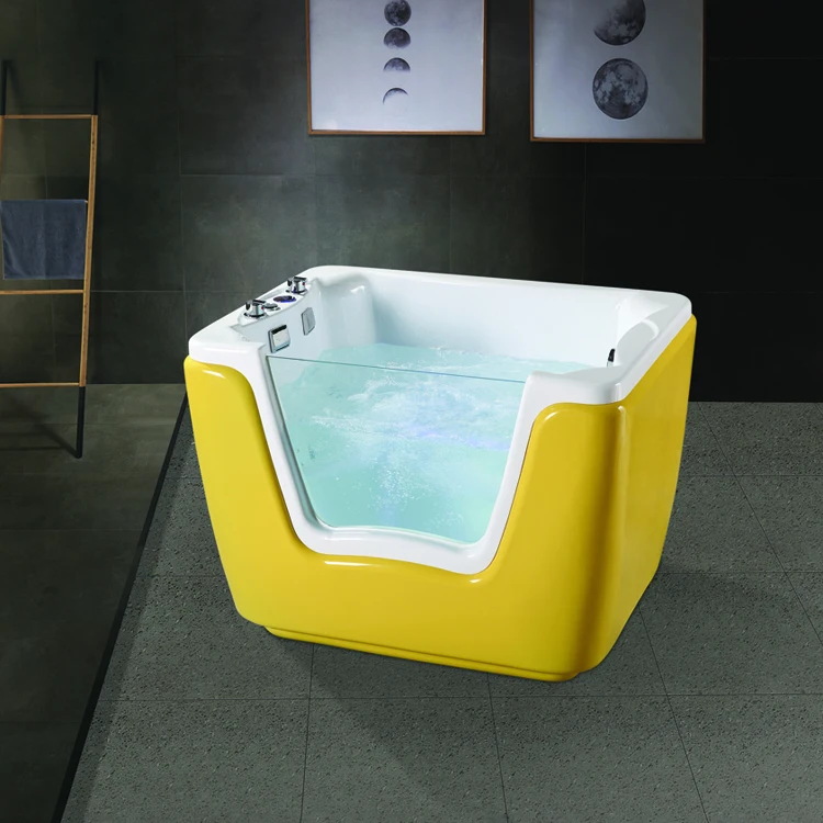 Water Massage Jets Baby Spa Bath Freestanding  Baby Bath Tub Portable Kid Bath