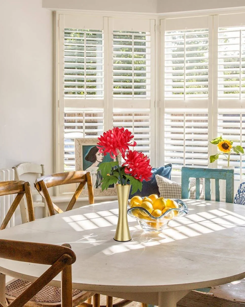 Set Of 2 Elegant Nordic Style Small Table Metal Flower Vase For Dinning Decoration Home Table Accent Corporate Gifting