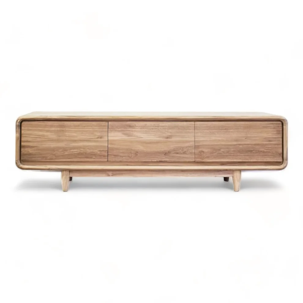 Modern Tv Console Table Living Room Furniture Luxury Tv Stand Tv Cabinet for Bedroom Unfinished Teak Wood Furniture