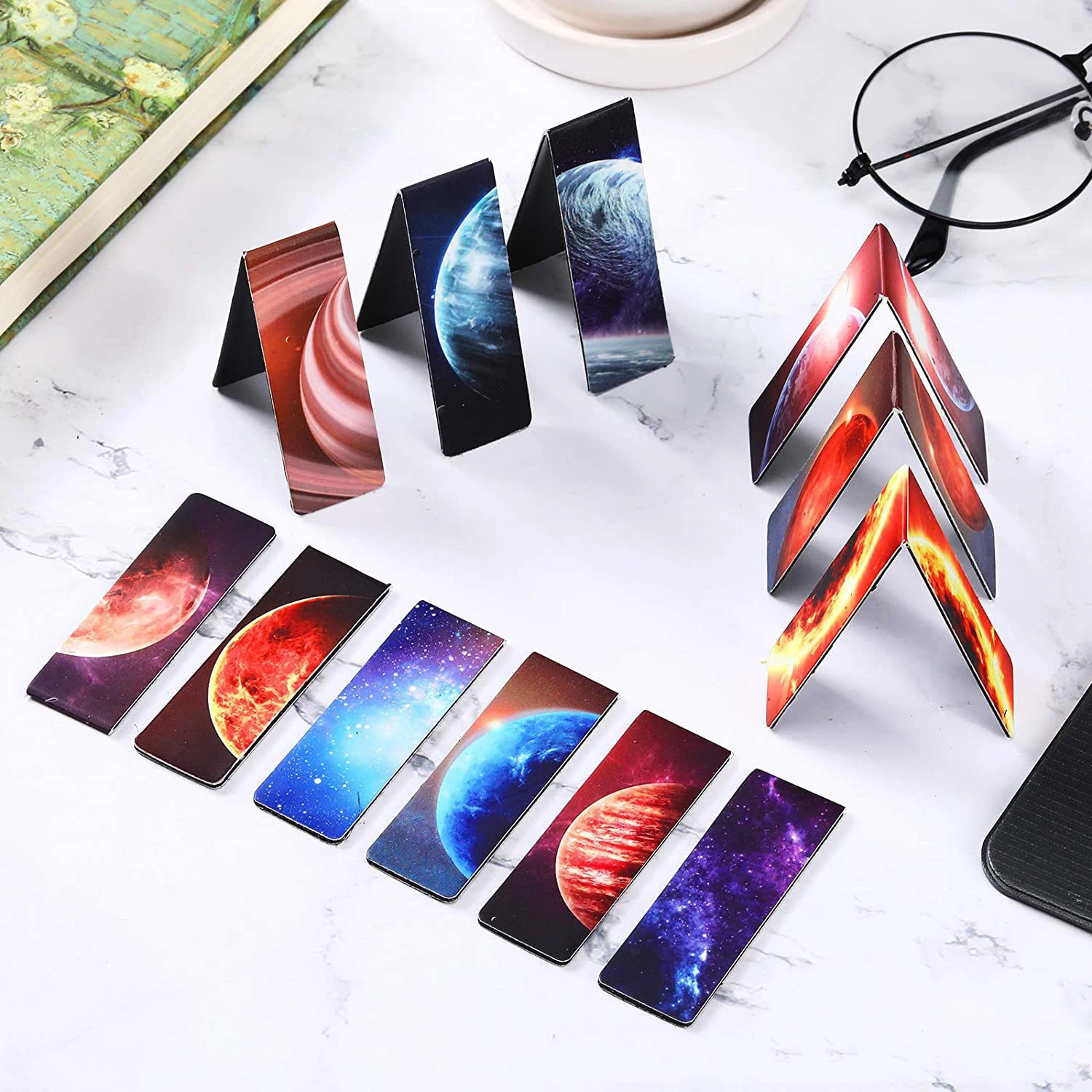 Customized Colorful Magnetic Bookmark Clip Paper Material for School Home or Office Holiday Gifts Stationery