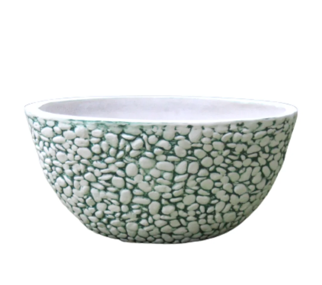 Attractive Unique Designer Bowl shape Pebble Garden Small Big Pots Flower Vase Planters used at home and malls