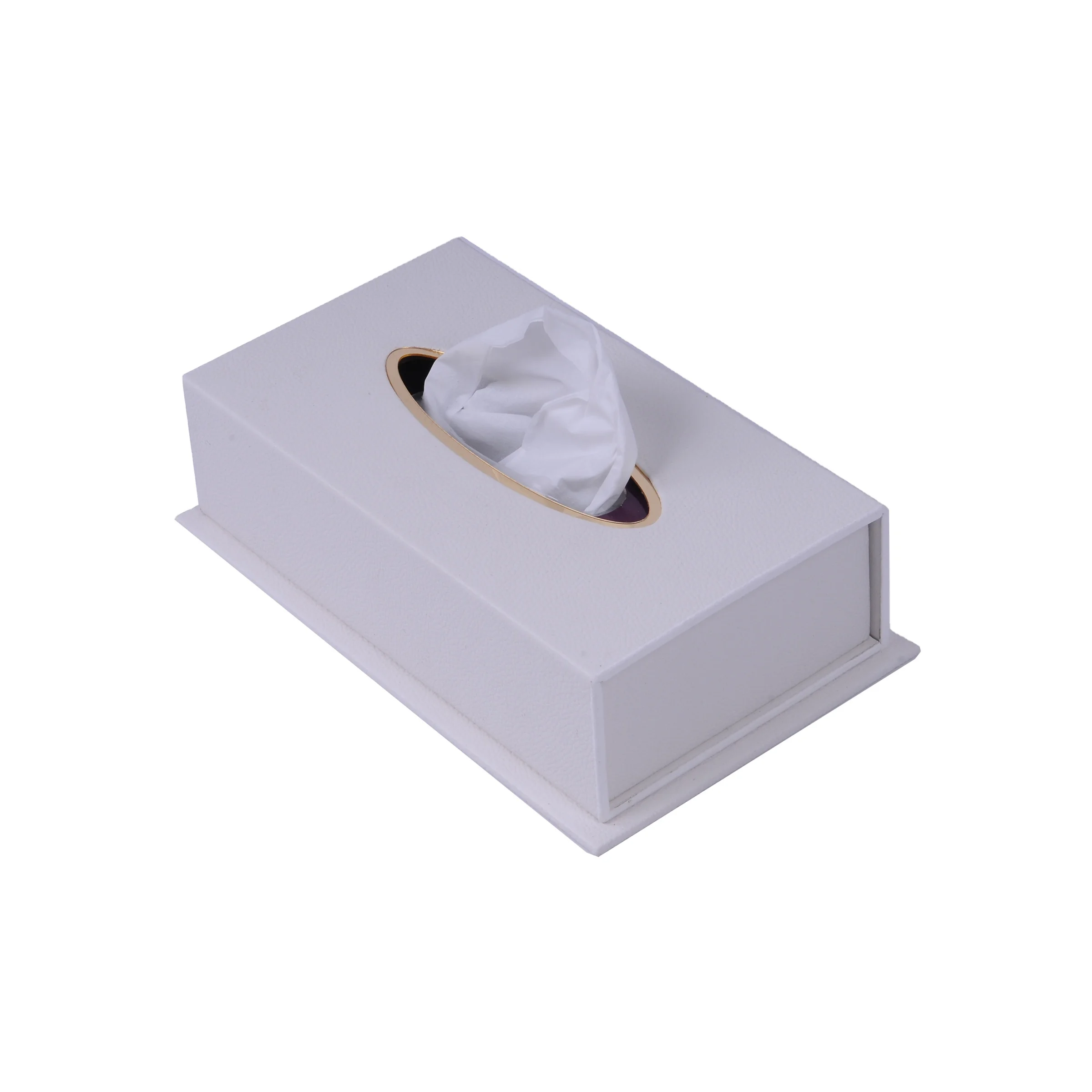 Leather Desk Organizer Tissue Paper and Napkins Dispenser Office Set