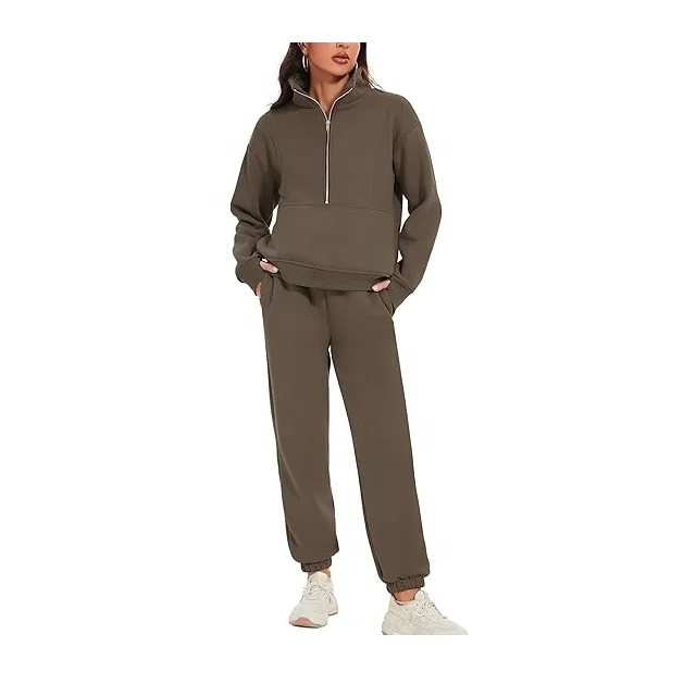 OEM ODM Custom Logo Casual ladies Tracksuit jogging suit for women Tracksuits Tech Fleece 100%Cotton Decoded Casual Sweatsuits